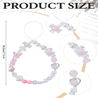 1Pc PVC Mobile Straps AJEW-LP0005-11-1