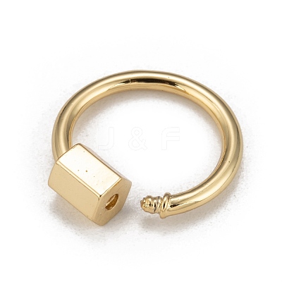 Brass Screw Carabiner Lock Charms KK-T047-06-1