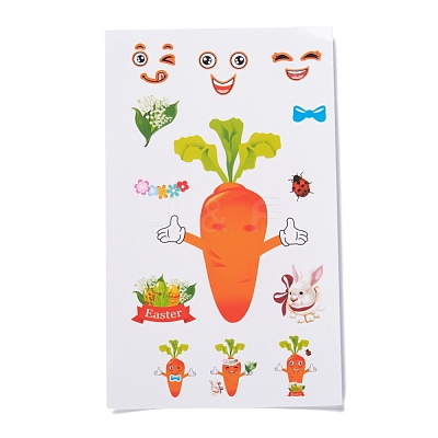 Easter Theme Paper Gift Tag Self-Adhesive Stickers DIY-K034-01D-1