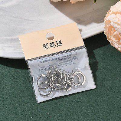 SHEGRACE Brass Micro Pave Clear Cubic Zirconia Hoop Earrings Findings XGR0153P-92P-1