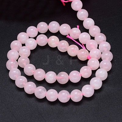 Pink Color Natural Madagascar Rose Quartz Beads Strands G-F222-40-8mm-1