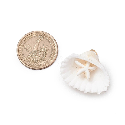 Summer Beach Natural Shell Pendants PALLOY-JF02648-01-1