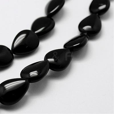 Natural Black Onyx Beads Strands G-F418-04-1