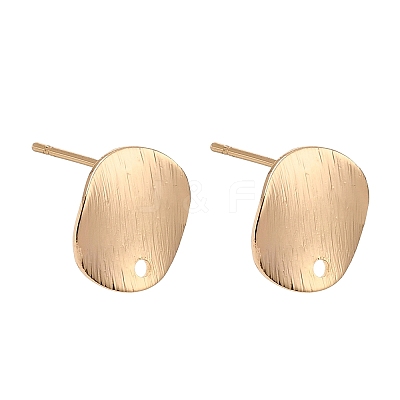Brass Stud Earring Findings KK-CBA2395-13G-1