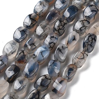 Natural Dragon Veins Agate Beads Strands G-G172-01V-1
