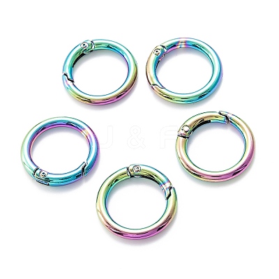 Zinc Alloy Ring Spring Gate Rings PALLOY-M194-01B-MC-1