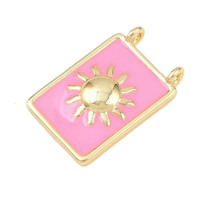 Brass Enamel Pendants KK-L251-01G-D02-1