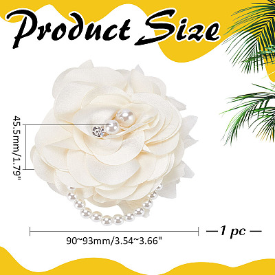 1Pc Polyester Flower Brooch JEWB-ME0001-11A-1