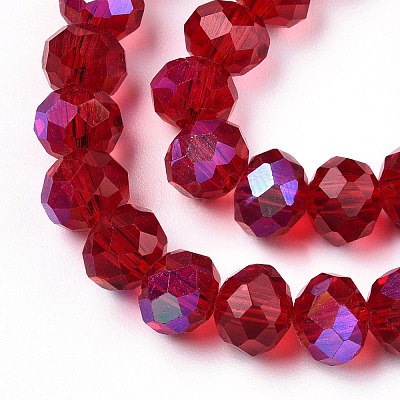 Electroplate Glass Beads Strands EGLA-A034-T2mm-L20-1