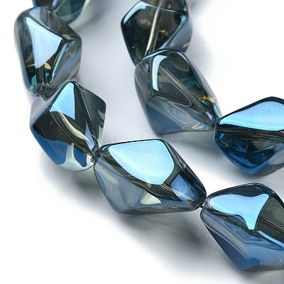 Electroplate Transparent Glass Beads Strands EGLA-E060-01A-FR04-1