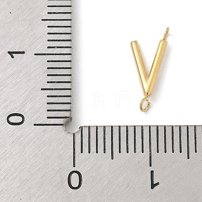 304 Stainless Steel Letter Connector Charms STAS-M108-01G-22-1