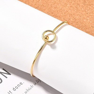 304 Stainless Steel Bangle X-BJEW-H530-01G-1
