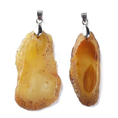 Natural Agate Big Pendants G-H231-19-1