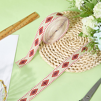 10Yards Embroidery Polyester Ribbons OCOR-GF0004-85B-1