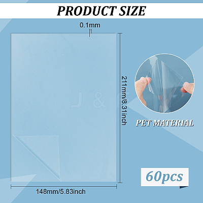 A5 Transparent PET Double Sided Adhesive Stickers AJEW-WH0513-22-1
