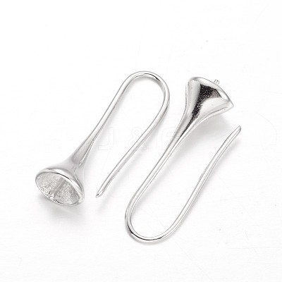 Brass Earring Hooks KK-L134-04-1