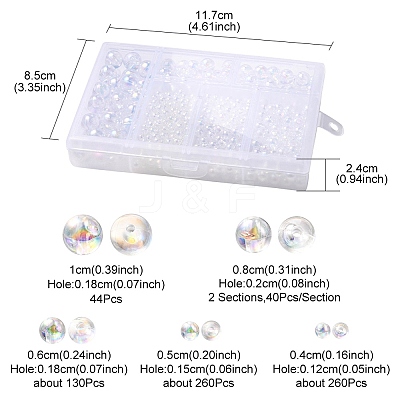 5 Style Transparent Acrylic Beads TACR-YW0001-72-1