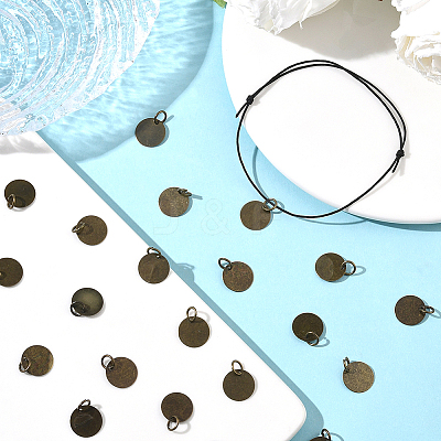 120Pcs Brass Stamping Blank Tag Charms KK-SC0007-27-1