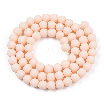 Opaque Glass Beads Strands GLAA-T032-P6mm-MD09-1