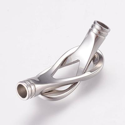 Tarnish Resistant 304 Stainless Steel Magnetic Clasps with Glue-in Ends STAS-L189-14P-1