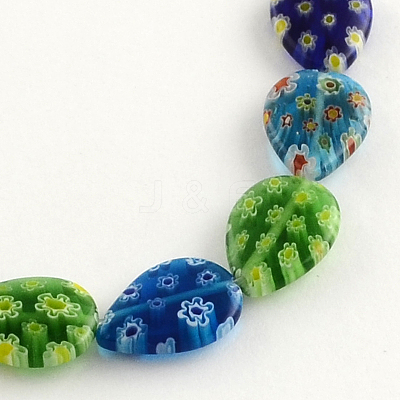 Handmade Millefiori Glass Beads Strands X-LK-R004-08-1