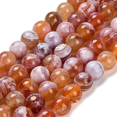 Dyed Natural Agate Beads Strands G-G203-10K-12mm-1