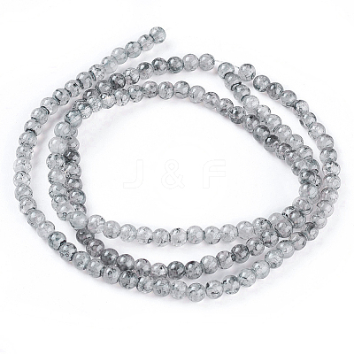 Spray Painted Glass Beads Strands GLAA-A038-B-49-1