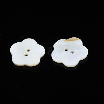 Natural Freshwater Shell Buttons SHEL-N026-181-1