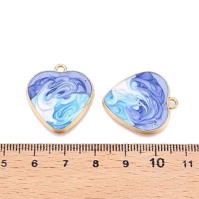 Rack Plating Alloy Enamel Pendants ENAM-N056-366KCG-04-1