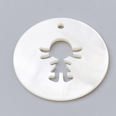 Freshwater Shell Pendants SHEL-N020-10-1