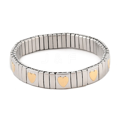 304 Stainless Steel Stretch Bracelets BJEW-U015-03G-01-1