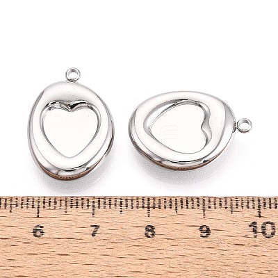 304 Stainless Steel Pendant Cabochon Settings STAS-T075-24P-1