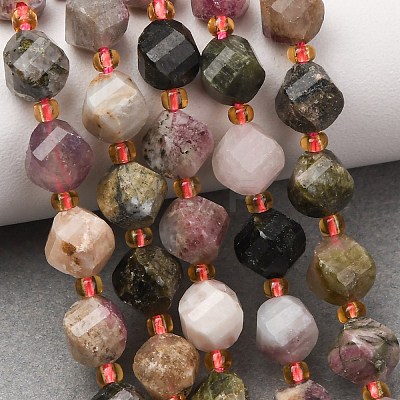 Natural Multicolor Tourmaline Beads Strands G-D110-G02-01-1