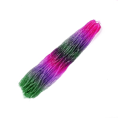 Gradient Color Baking Paint Glass Bead Strands X1-DGLA-A039-T4mm-A09-1