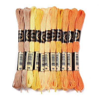 11 Skeins 11 Colors 6-Ply Polyester Embroidery Floss OCOR-M009-01B-09-1
