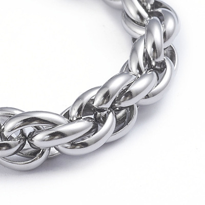 Tarnish Resistant 304 Stainless Steel Rope Chain Bracelets BJEW-L673-003-P-1