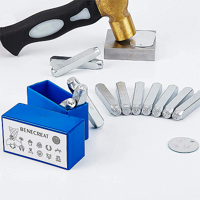 Iron Metal Stamps AJEW-BC0005-67B-1