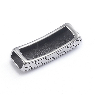 Retro 304 Stainless Steel Slide Charms/Slider Beads X-STAS-L243-007AS-1