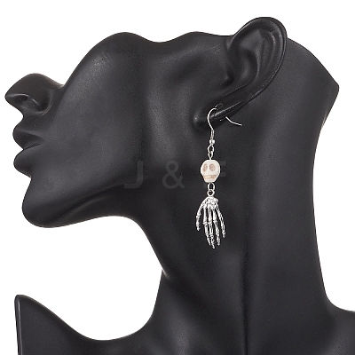 Brass Dangle Earrings EJEW-TA00710-1
