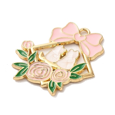 Alloy Enamel Pendants ENAM-147-04G-G-1