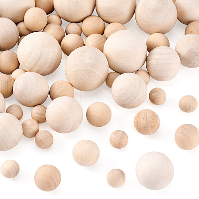 Unfinished Wood Beads WOOD-TA0001-24-1