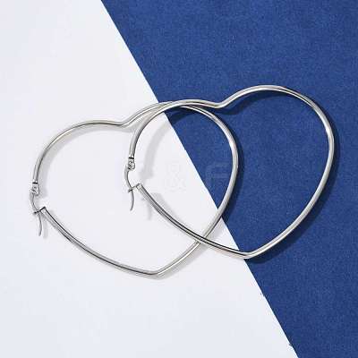 Tarnish Resistant 201 Stainless Steel Hoop Earrings EJEW-A052-09C-1