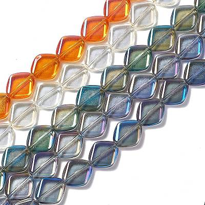 Electroplate Glass Beads Strands EGLA-L032-FR-1
