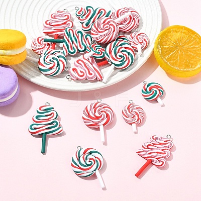 18Pcs 6 Styles Handmade Polymer Clay Pendants CLAY-YW0002-68-1