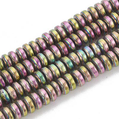 Electroplate Non-magnetic Synthetic Hematite Beads Strands G-N0318-01-1