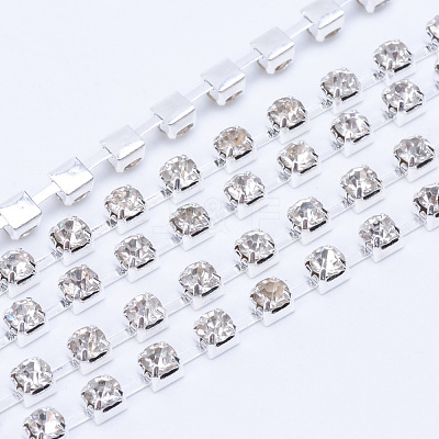 Brass Rhinestone Strass Chains CHC-T004-SS18-01S-1
