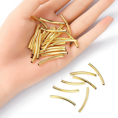 100Pcs Brass Tube Beads KK-YW0001-61-1