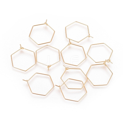 Brass Earring Hooks X-KK-T038-424A-G-1