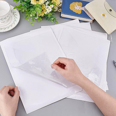 8Pcs 2 Styles Transparent PVC Plastic Self-Adhesive Bags ABAG-BC0001-36-1