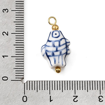 Handmade Porcelain Pendants PR-CBA0027-03G-05-1